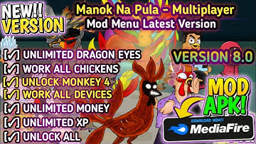 Manok na pula Mod menu Unlimited money Eyes,Max,Level mods Update 8.0