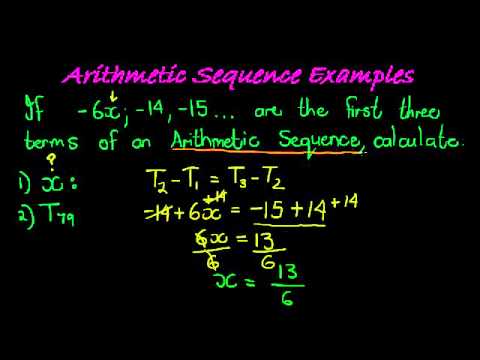 Arithmetic Sequence Example - YouTube
