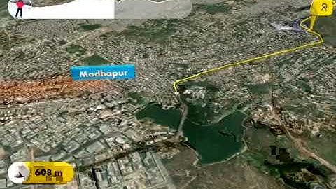 NMDC Hyderabad Marathon 2022 - 21k half marathon - my route in 3D