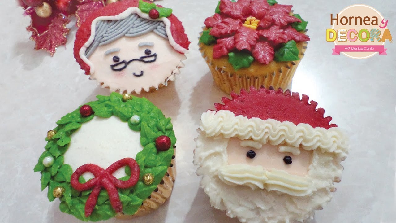 CUPCAKES PARA NAVIDAD/ #23 - YouTube