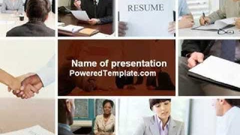 Job Interview PowerPoint Template by PoweredTemplate.com