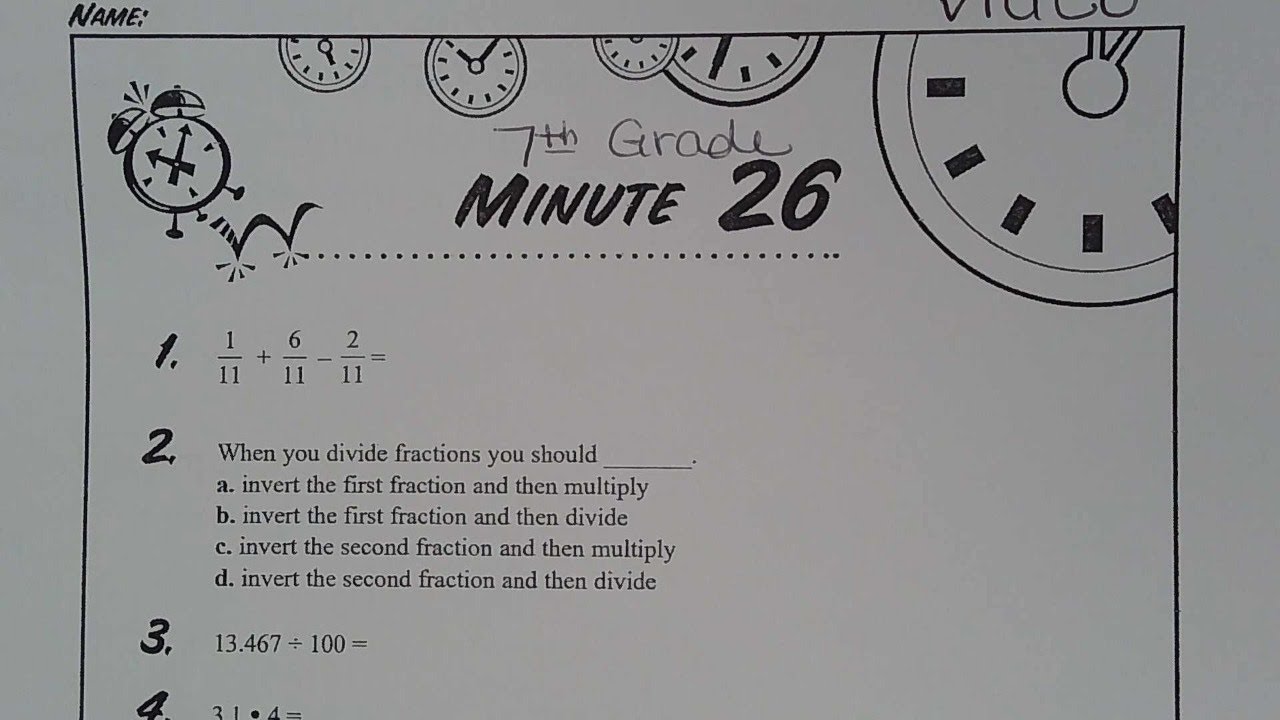 7th Grade Math Lesson #26 - YouTube