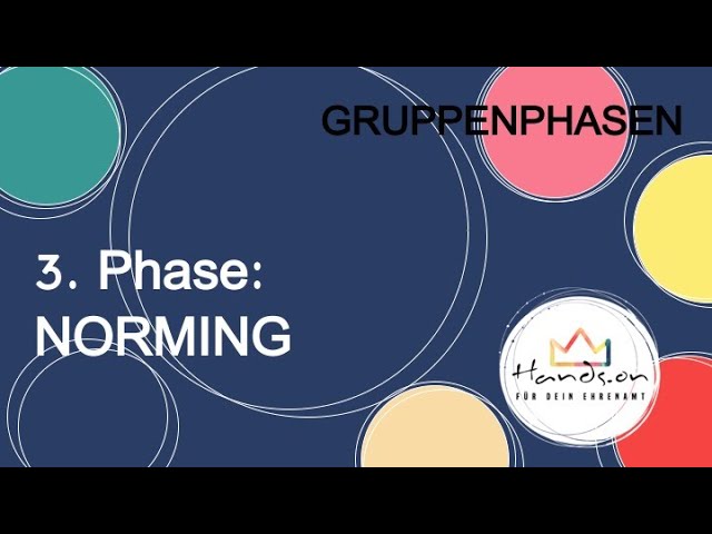 Gruppenphasen, Teil 4 "3. Phase: NORMING"