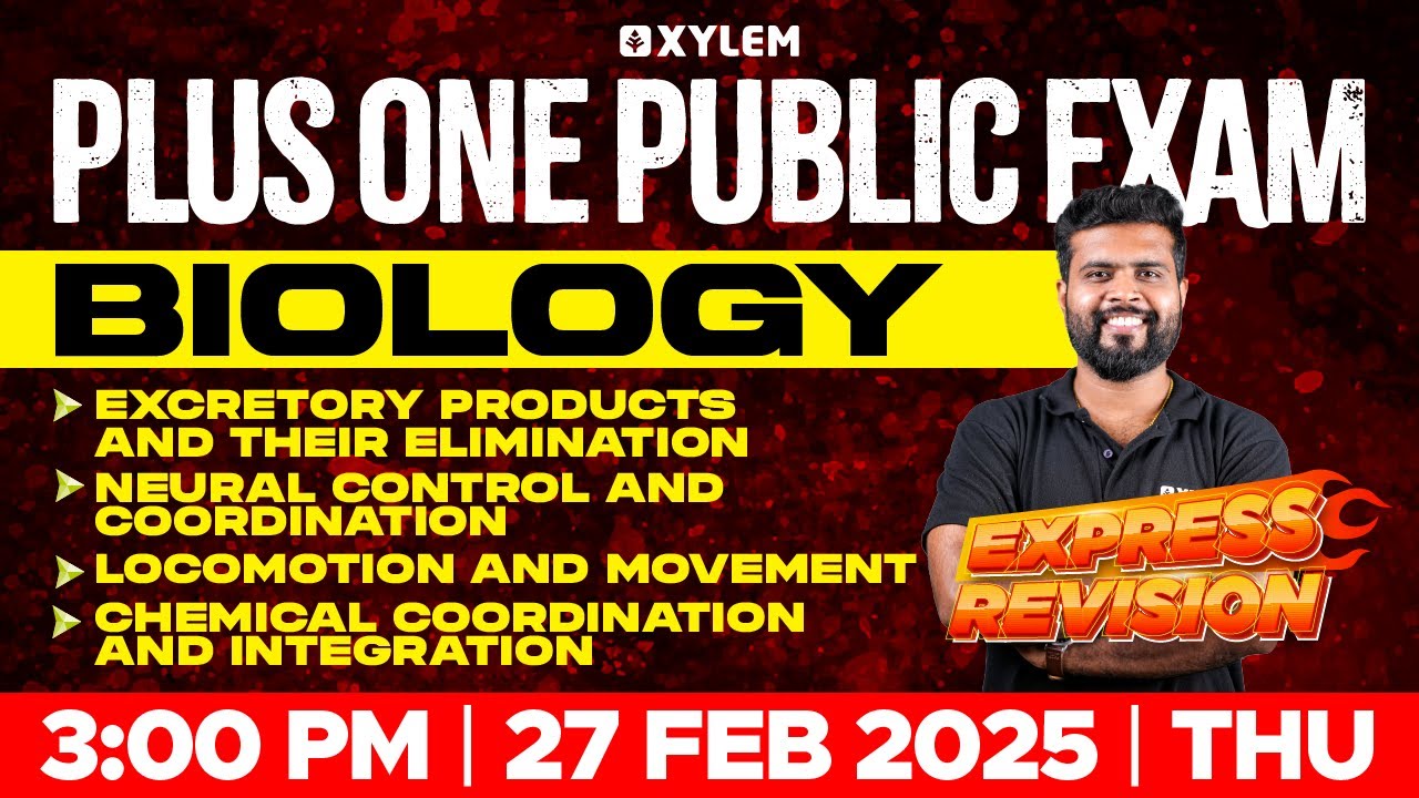 Plus One Public Exam Biology | Express Revision - Excretory Products And Their Elimination