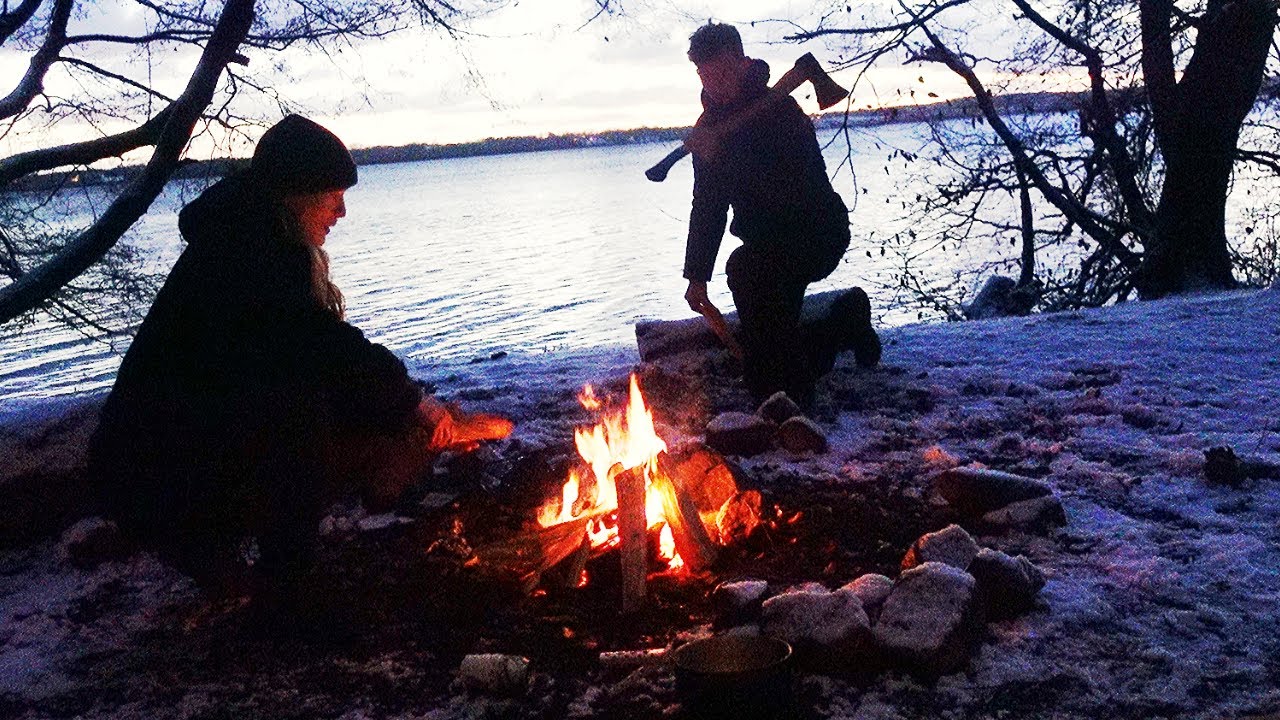 2 Day Northern Wilderness Survival, Below Freezing, Ice Bath, Fire