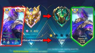 NEW SEASON! GLOBAL GUSION IS BACK IN EPIC RANK! ( 100% AUTO WIN?! ) -MLBB
