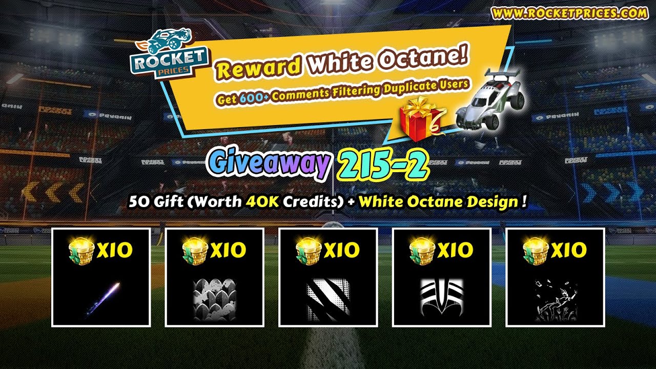 Win 50x Rocket League Golden Gift Basket '22 For FREE | Rocketprices.com Giveaway 215-2