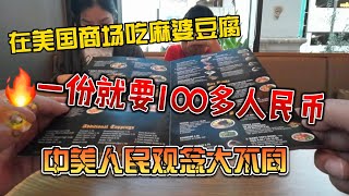 在美国商场吃麻婆豆腐，一份就要100人民币，中美人民观念大不同