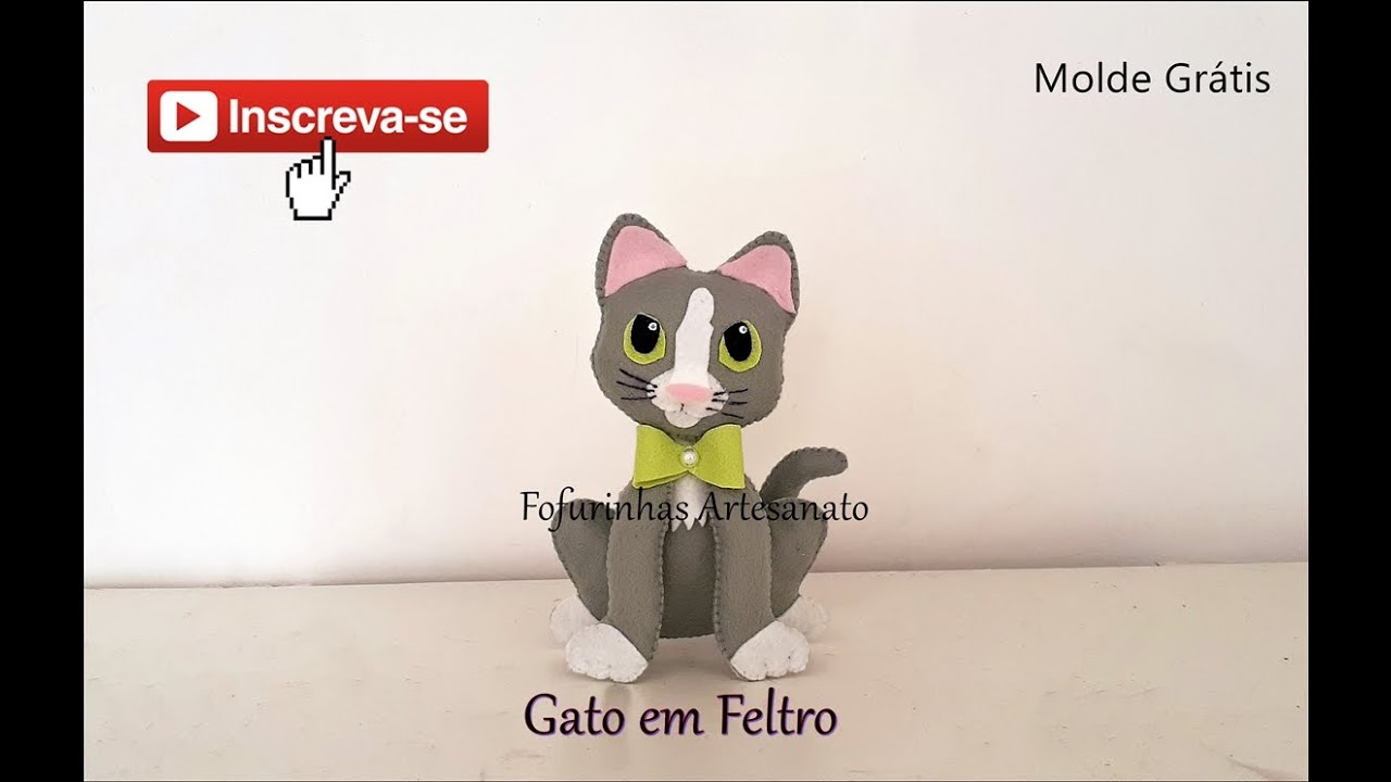 Gatinhos em feltro e tecido com moldes!