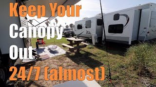 Secure Your RV Canopy For Windy Days and 4th of July Fireworks by Living Tomorrow Today 2,933 views 4 years ago 6 minutes, 25 seconds