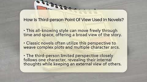 How Is Third-person Point Of View Used In Novels? - Tales And Texts