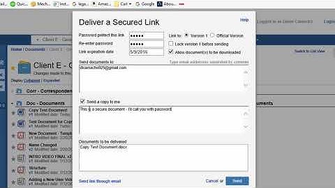 NetDocuments Sending a Secure Document