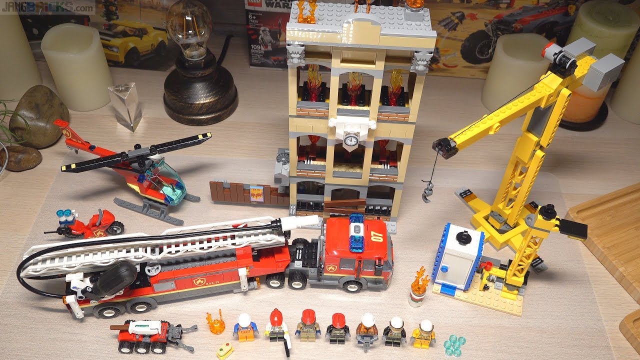 Fleksibel Trænge ind Delegeret Build ⏩ LEGO City Downtown Fire Brigade 60216 - YouTube