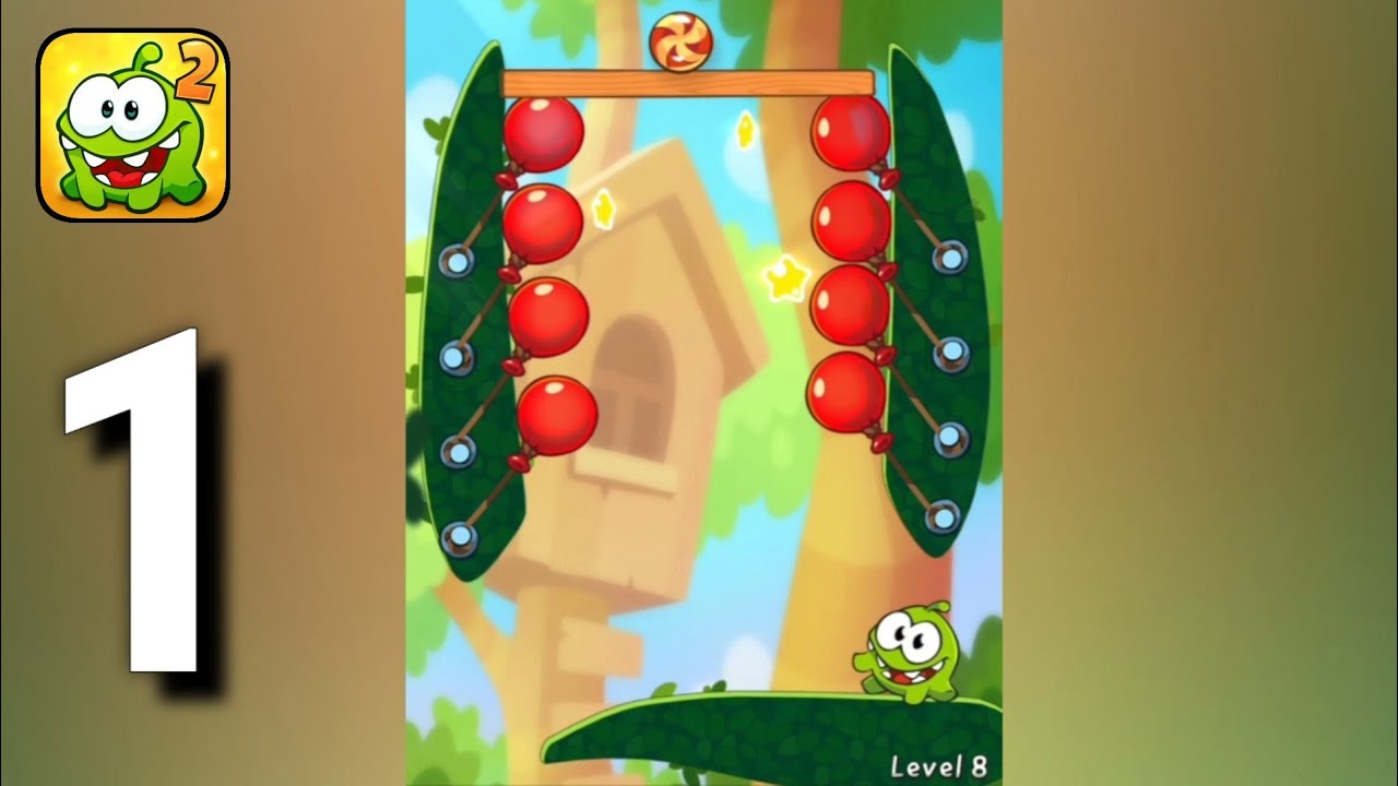 Cut the Rope 2 - Gameplay Walkthrough Part 1 - The Forest! 3 Stars! (iOS,  Android) 