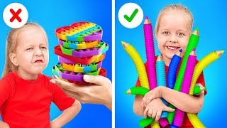 HOW TO ENTERTAIN YOUR KID || Cool Fidget Toys and Hacks For Parents