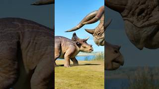 トリケラトプス親子に癒されてしまった.../Triceratops parent and child brought me peace of mind... #dinosaur