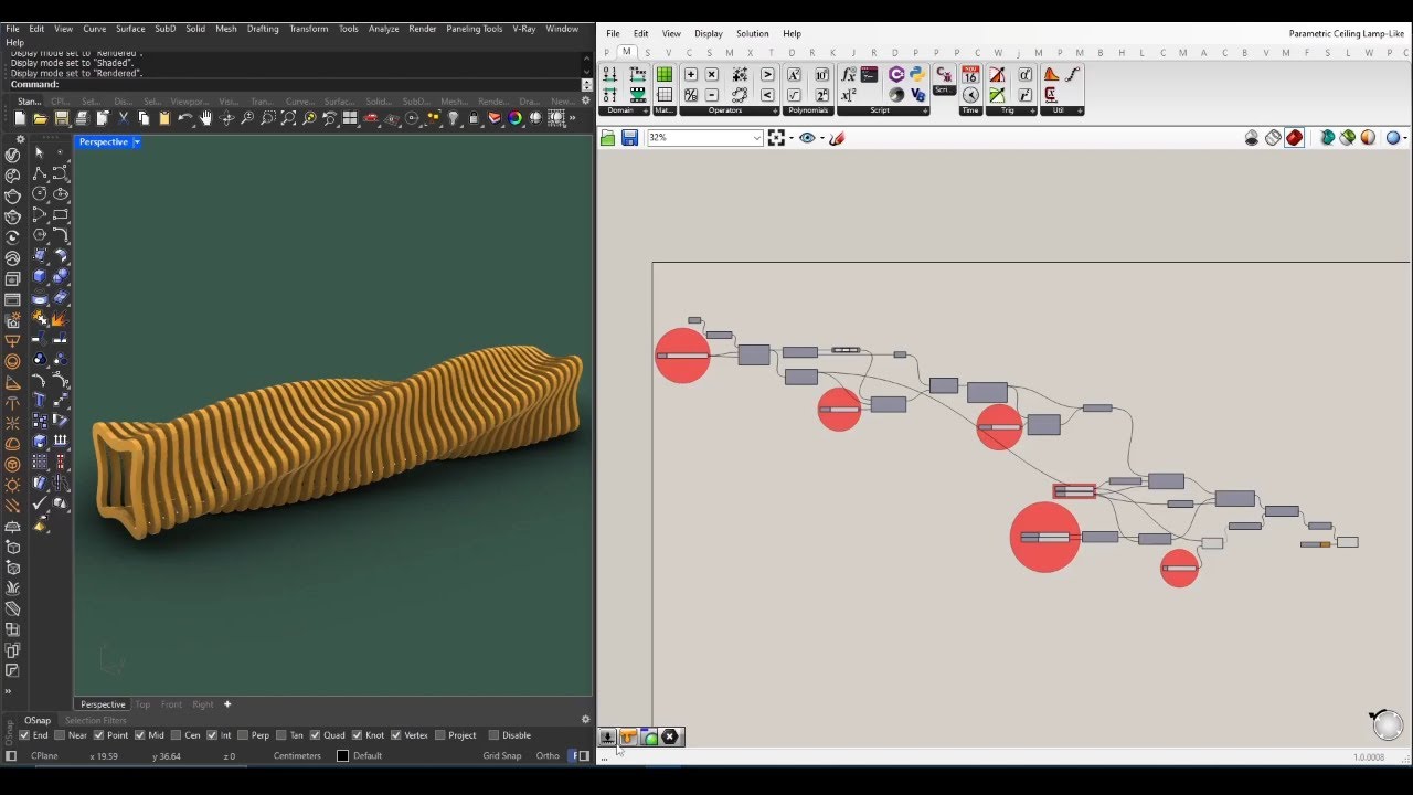 Grasshopper 3D - Pendant Lamp Tutorial - YouTube