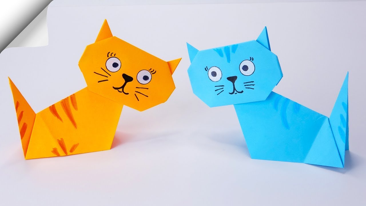 Hogyan Origami Macska Papir Kezmuves Gyerekeknek Origami Macska Youtube Origami Cat Paper Crafts Origami Kids Origami