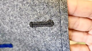 How to Hand Sew a Buttonhole  VERY IMPORTANT SKILL in Sewing!