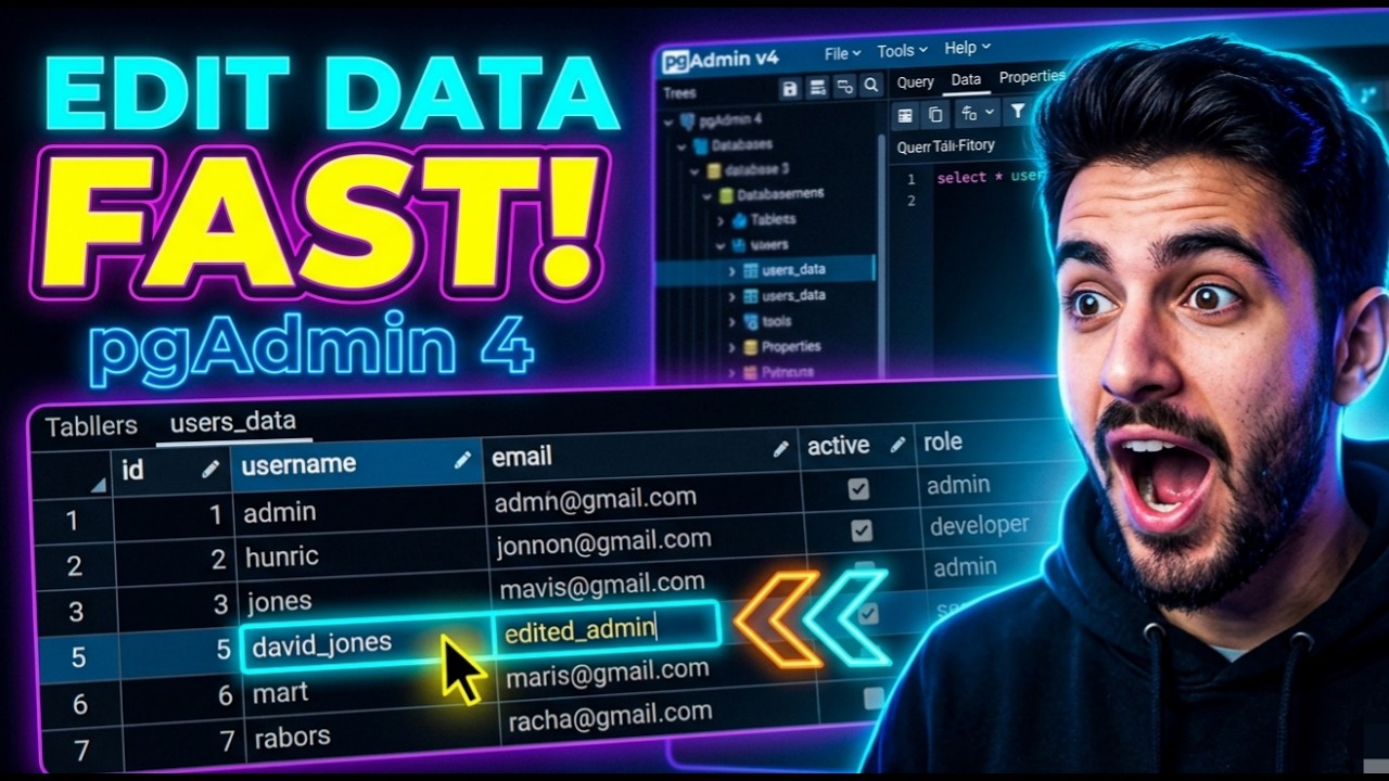 How to Edit Table Data in PgAdmin 4 (2026) - YouTube