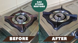 Gas stove ki Jaali kaise saaf kre | DIY Pan Stand restoration with Spray Paint at Home