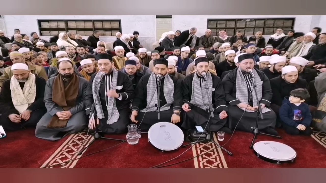 وصلة رباعي دمشق للنشيد في جامع طارق بن زياد مدينة حلب مجلس رقم 488