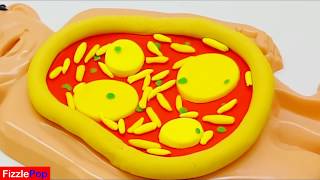 Pizza Playdoh Belly Squishies Inside | Mr Doh