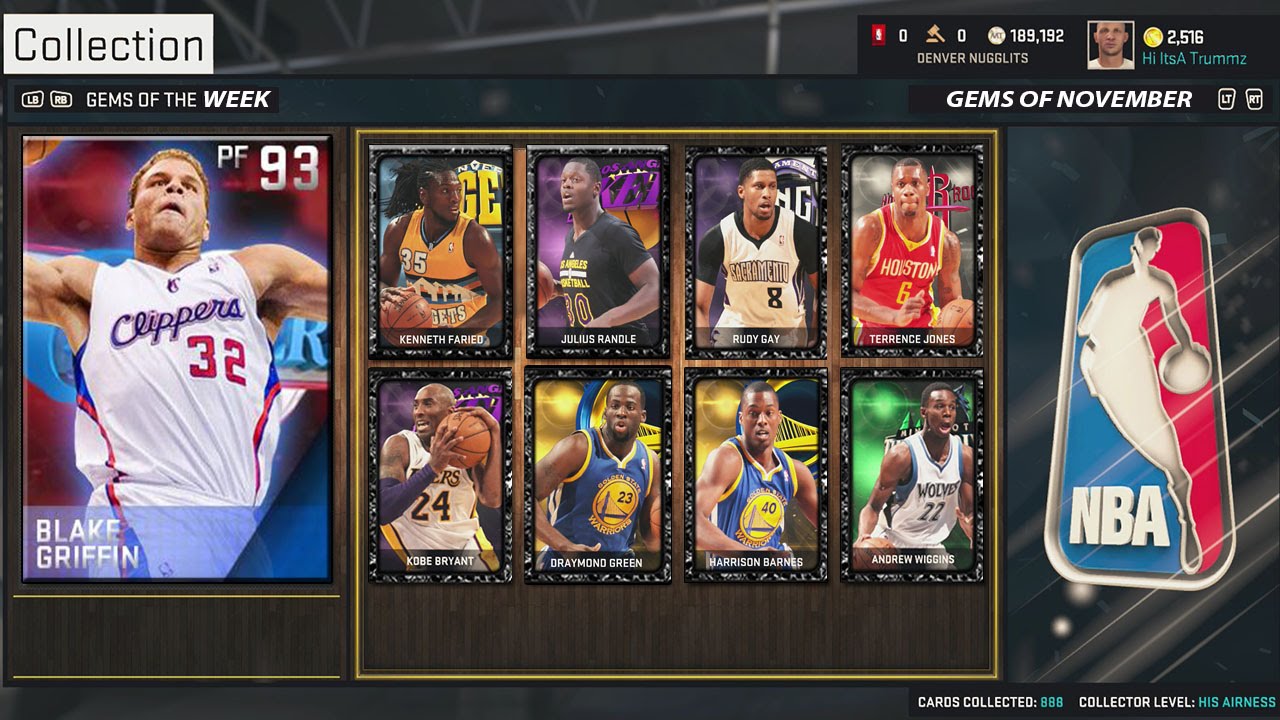 NBA 2K16 My Team, How To Improve My Team, Nightly Gems and Weekly Cards ...