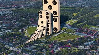 Domino Effect V10 The largest domino simulation on Real Footage Nymphenburg in Germany