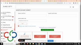 Subsciety shopidy connection flow