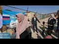Russian military personnel delivered humanitarian aid to the residents of Al-Diabia