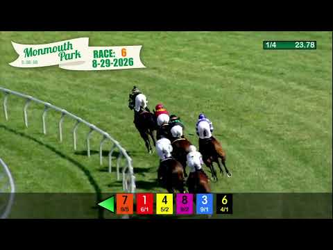 video thumbnail for MONMOUTH PARK 08-29-2026 RACE 6