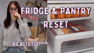 Realistic Fridge and Pantry reset | Putting away groceries