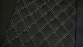 Чехлы из экокожи на Лада Гранта видео Чехлы для Лада Гранта (ЭКОкожа + перфорация) чёрный