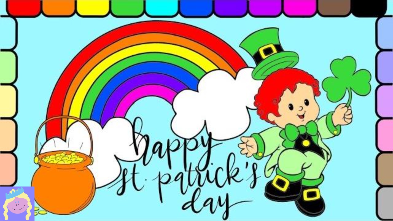 Learn How To Color This St Patricks Day Picture With A Digital Coloring Book