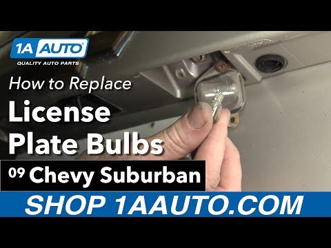 How to Replace Install License Plate Bulbs 07-14 Chevy Suburban