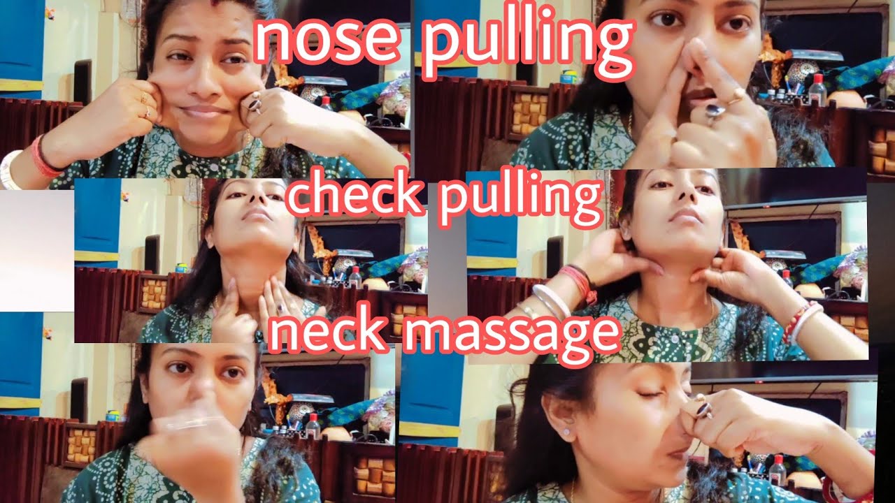 #piggy nose? #cheek pulling#nose twisting#nose pulling#neck massage challenge.. most requested video