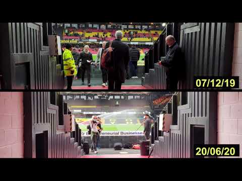 Watford FC - Vicarage Road before and after COVID-19