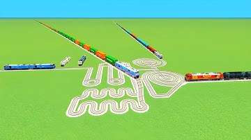 😳MOST DANGEROUS TRACK CROSSIN TRAIN WITH CIRCLES TRUN RISKY BUMPY RAILROAD RAILWORK 