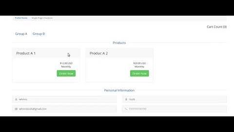 WHMCS Single Page Checkout