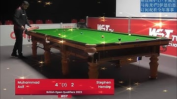 Muhammad Asif Overcomes The Legend Stephen Hendry | Cazoo British Open Qualifying 2023