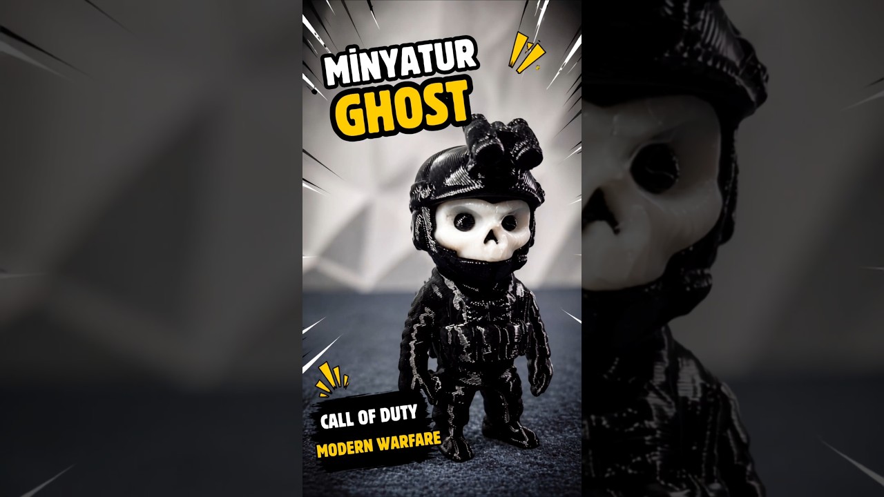 MİNYATÜR GHOST 💀 Call of Duty Modern Warfare | Ghost Figürü | 3D Print COD Ghost Figure