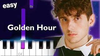 JVKE - golden hour ~  EASY SLOW PIANO TUTORIAL