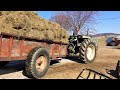 Dairy Farming l Moving Hay on a Dairy Farm l Feeding Cattle