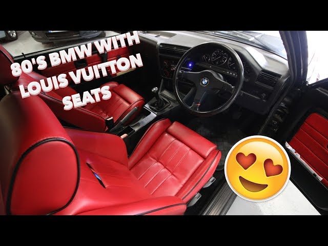 80s BMW with Louis Vuitton Seats 