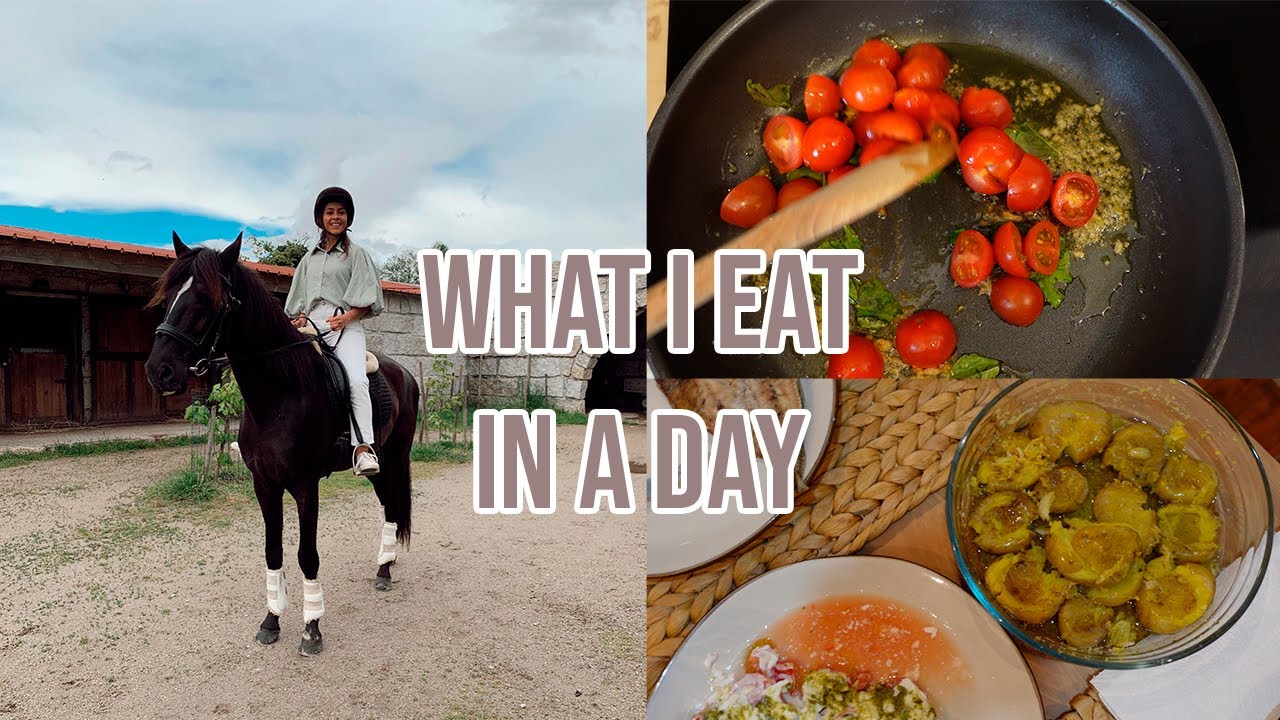 WHAT I EAT IN A DAY| PRIMEIRA AULA DE EQUITAÇÃO