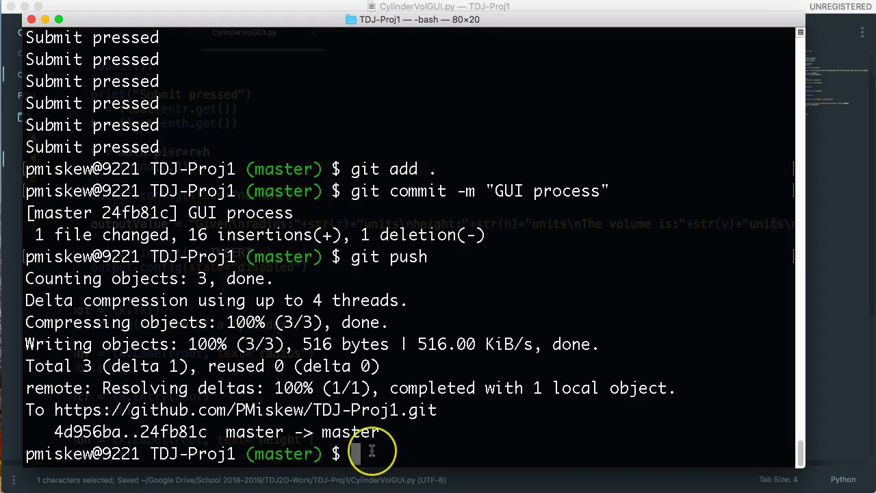 PYTHON - Example Project Volume of Cylinder (GUI Output) - YouTube