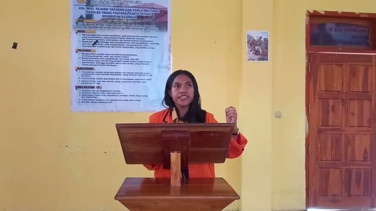 Pidato Oleh ( Aprilia Margaretha Habu) ( Public Speaking) ( STP Santo Petrus Keuskupan Atambua)