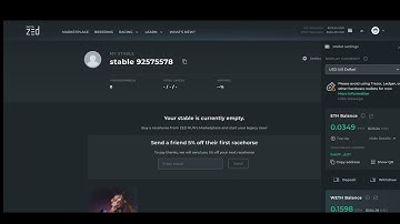 Coinbase to Zed Run transfer for The Tera Drop