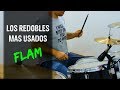 Los 4 REDOBLES MAS USADOS con FLAM - Clases de batería